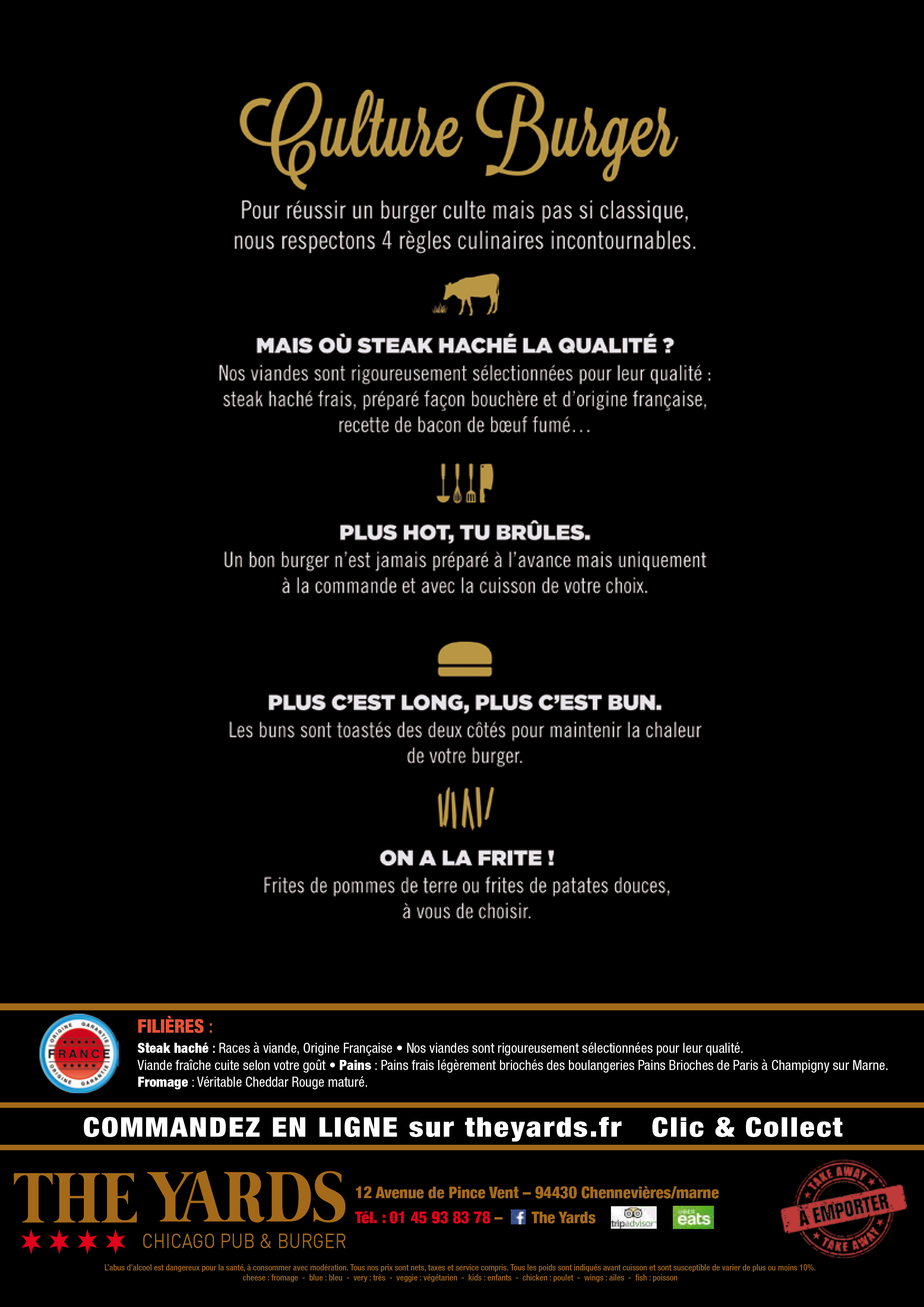 THE YARD menu