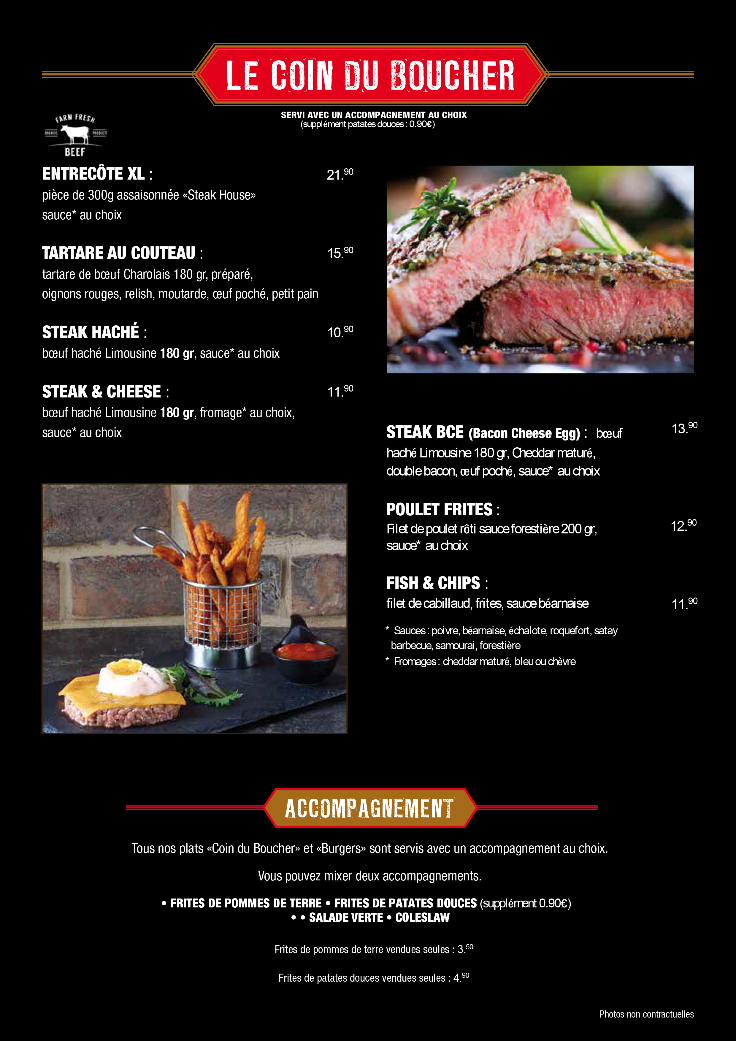 THE YARD menu